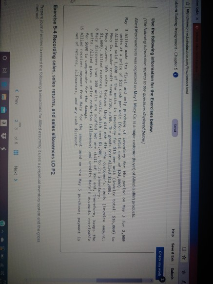  http/wconnecteducation.com /connect html roblem Solving Assignment - Chapter 5 0 Help