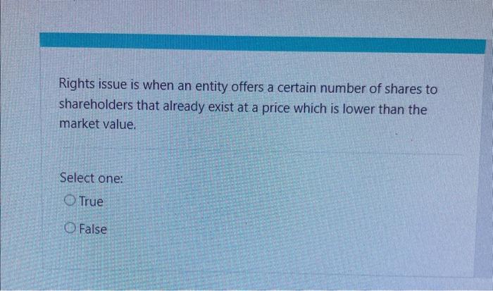  The normal acceptable current ratio is 2:1 Select one: True False