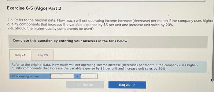 Selling Price, and Volume [LO64] [The following information applies to the questions