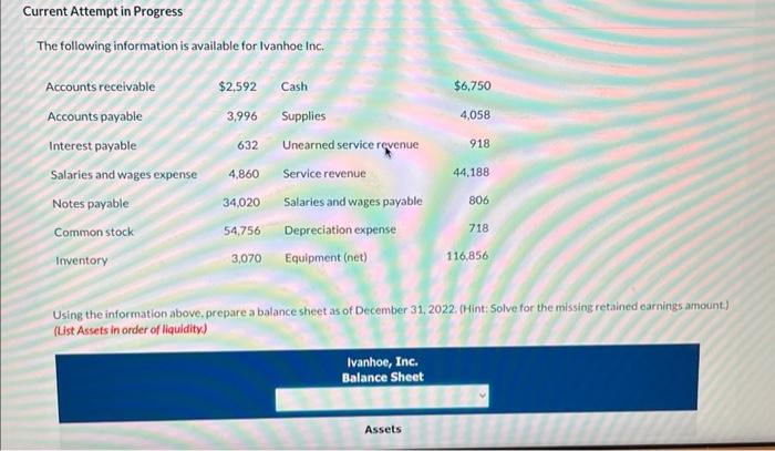  Current Attempt in Progress The following information is available for Ivanhoe