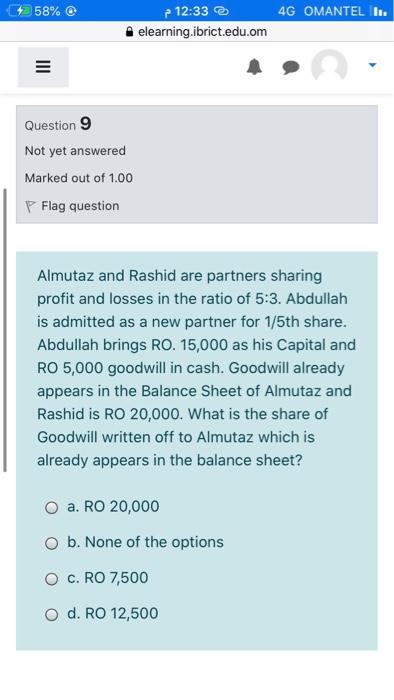 of a firm sharing profit and loss in the ratio of 4:3.