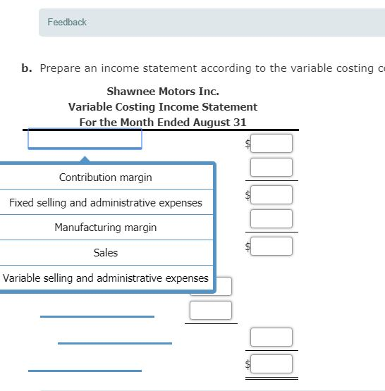Shawnee Motors Inc. assembles and sells MP3 players. The company began operations