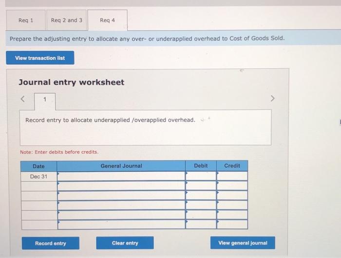 materials costs, $500,000. At year-end, the company's records show that actual overhead