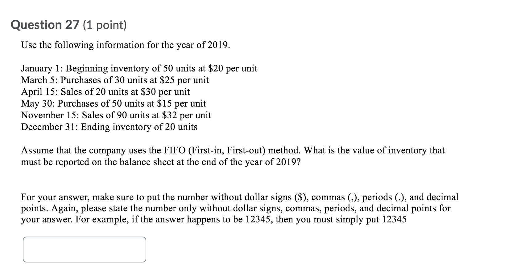 could someone explain this plz Question 27 (1 point) Use the following
