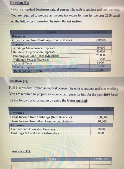  please answer on a table like this one,thank you :) Question