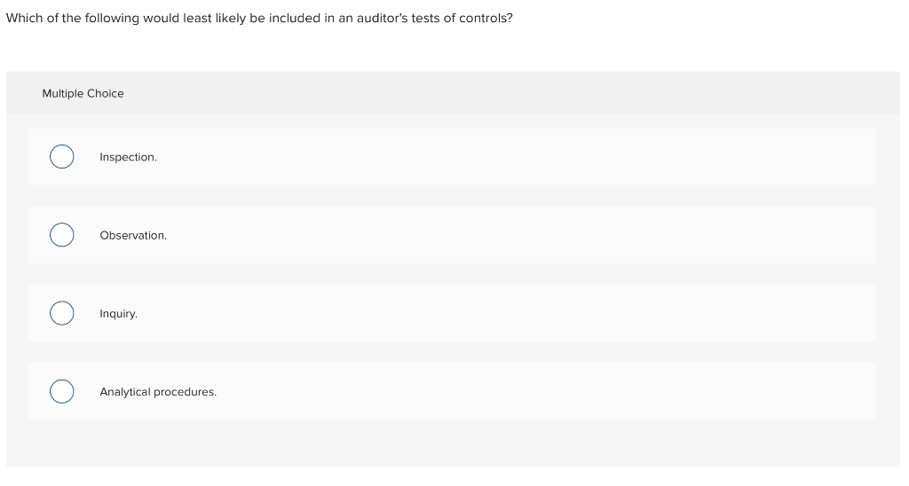 not a basic approach often used by auditors to evaluate the reasonableness