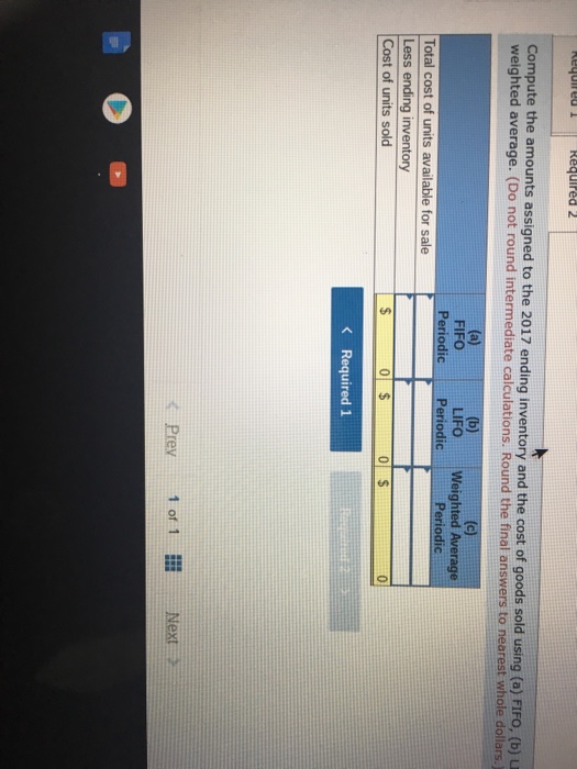 Company began year 2017 with 29,000 units of product in its January