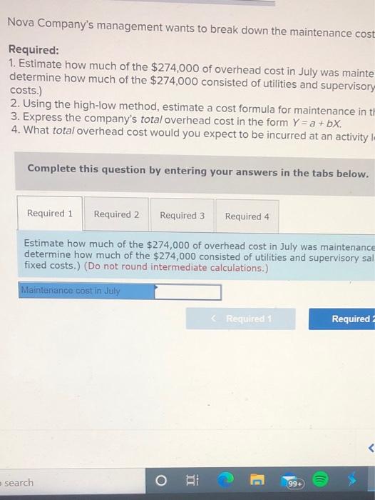 overhead cost at various levels of activity are presented below: Month April