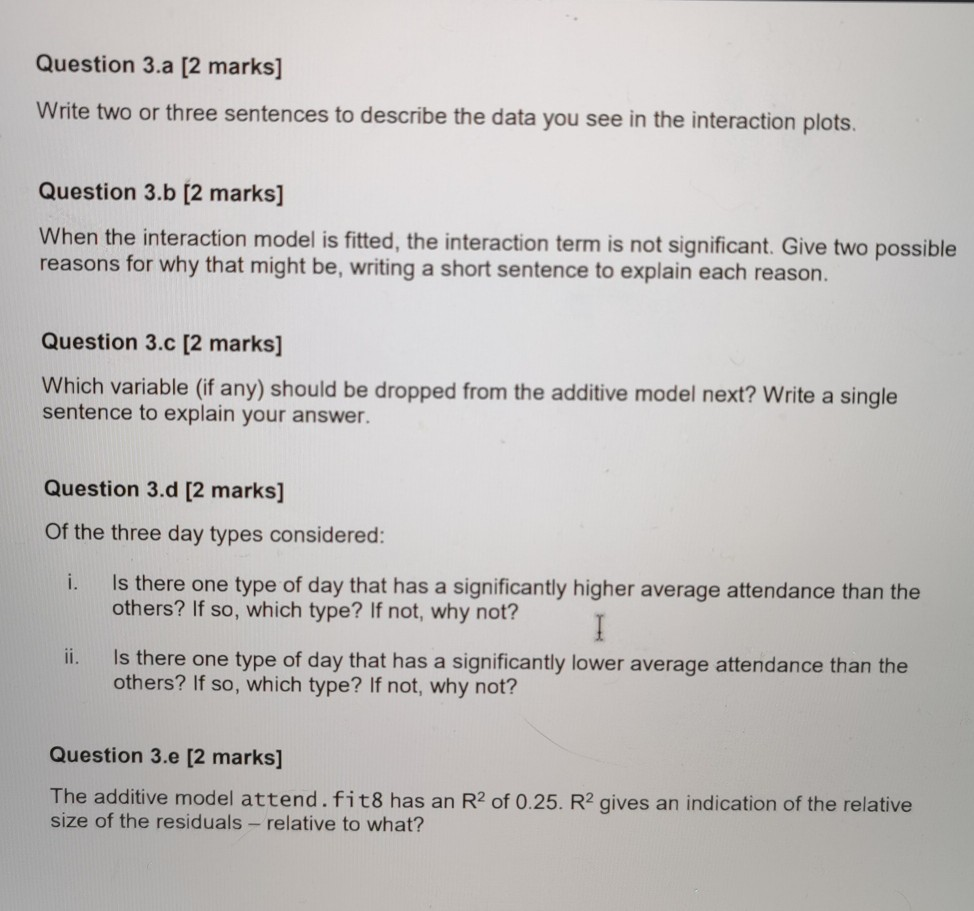  Question 3.a [2 marks] Write two or three sentences to describe