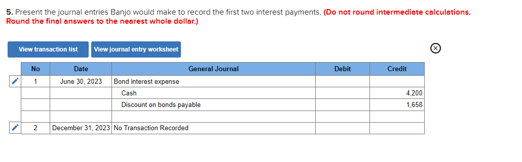 Determine the total bond interest expense that will be recognized over the