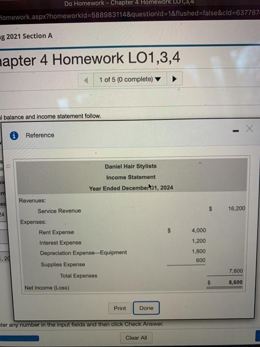 100 pts SF4-2 (similar to) Question Help Daniel Hair Stylists's adjusted trial