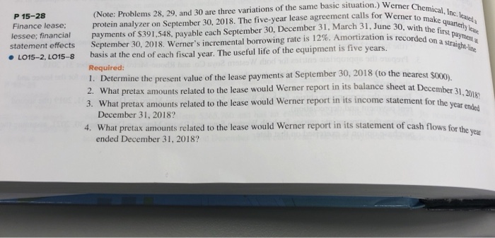  (Note: Problems 28, 29, and 30 are three variations of the