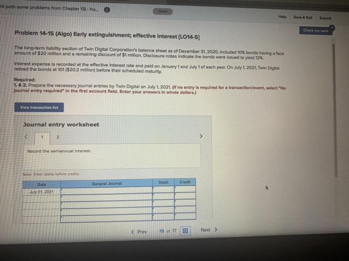  14 with some problems from Chapter 13) - ho - Help