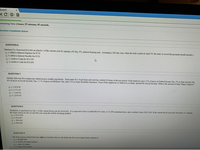 QUESTION 3 Which of the following applications of the rules of debt
