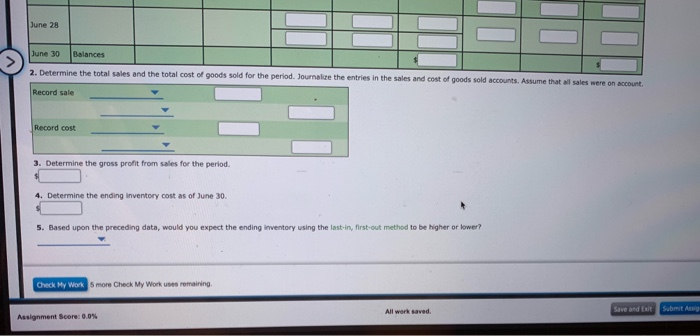 Show Me How Calculator FIFO Perpetual Inventory The beginning inventory at Dunne