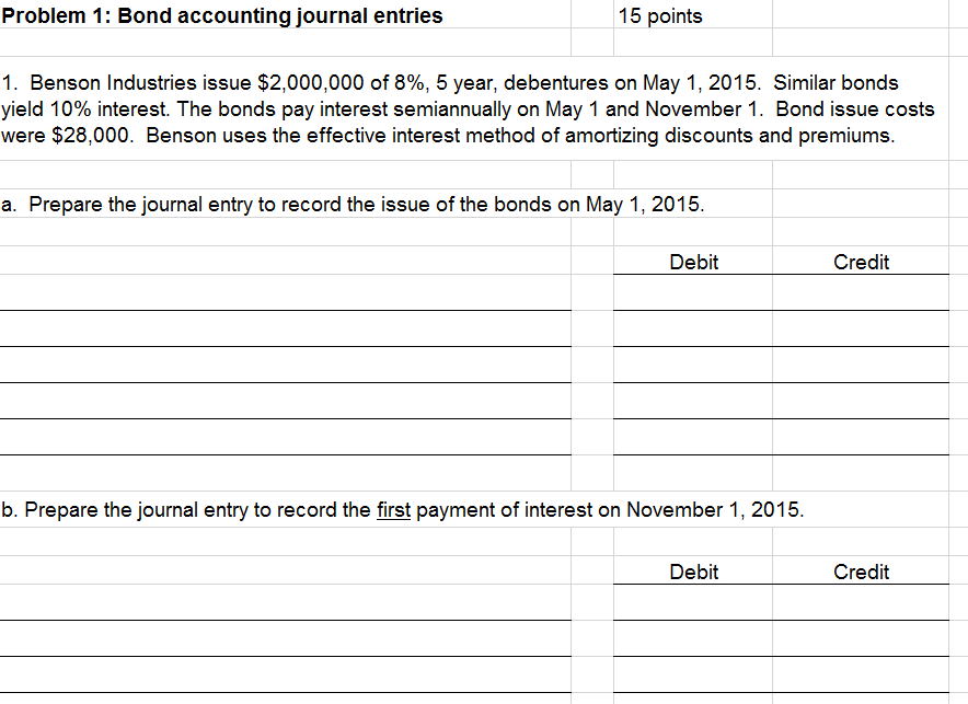 Please use the PV table to calculate this question. Problem 1: Bond