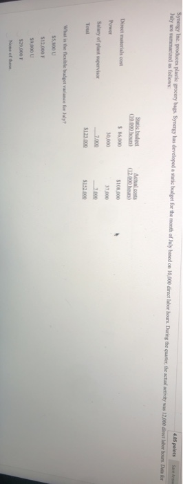 a(n) flexible budget. static budget. variable budget. ABB budget. operational budget Depreciation