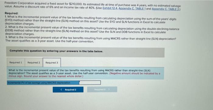 time of purchase was 4 years, with no estimated salvage value. Assume