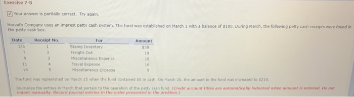  Need help with the ones I got wrong please. Exercise 7-8