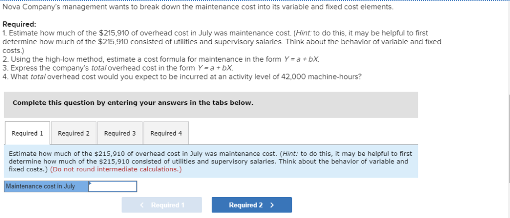 cost at various levels of activity are presented below: Month April Machine-