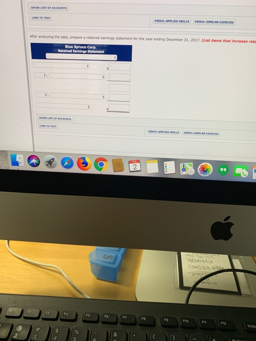 Exercise 1-4 This information relates to Blue Spruce Corp. for the year