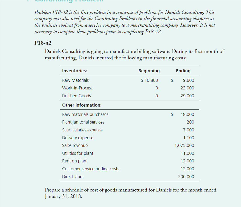 Is the first problem in a sequence of problems for Daniels