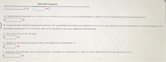 of the accounts receivable as of December 31 (after all of the