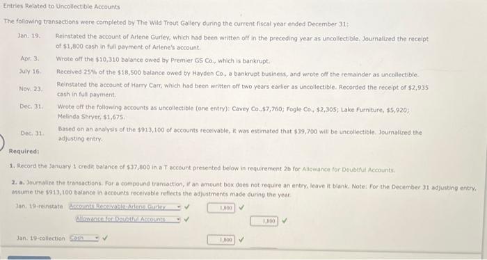 adjustments and the adjusting entry). x 4. Assuming that instead of basing