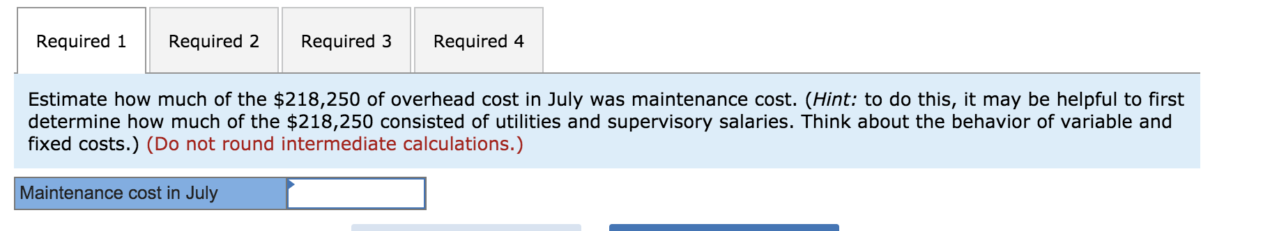 overhead cost at various levels of activity are presented below: Month April