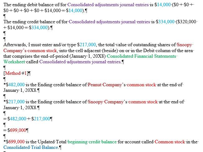 steps that make up Method #1 that appear at the very bottom