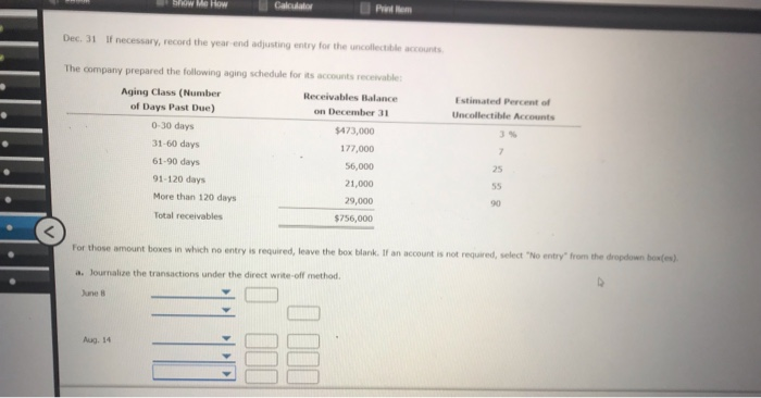 Allowance Method The following selected transactions were taken from the records of