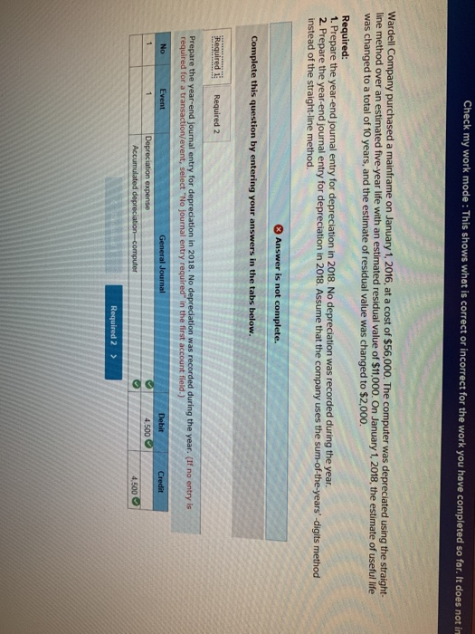  Check my work mode : This shows what is correct or