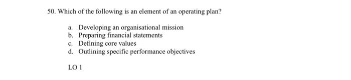 mission statement a. b. Favourable economic conditions in the external environment A