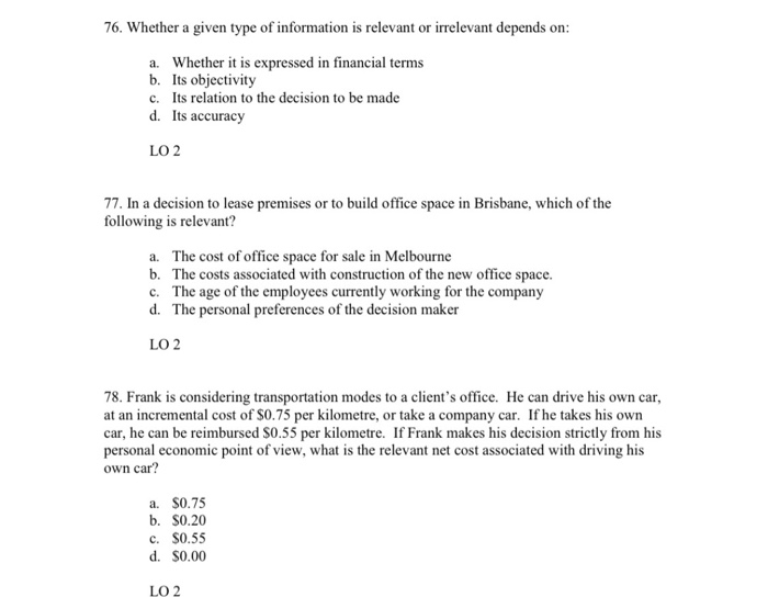 LO 2 54. Which of the following is a type of intermal