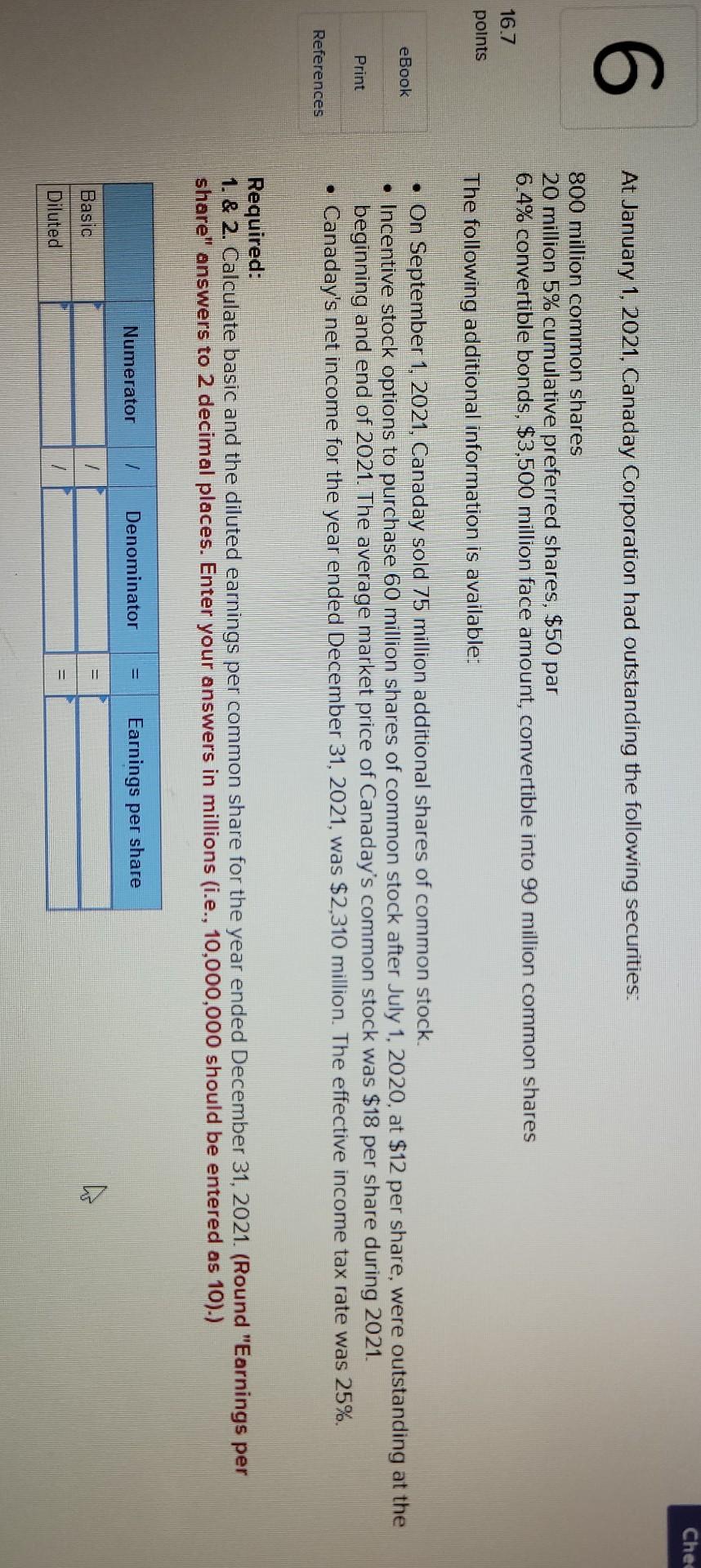 Please provide the answer in a Clear Manner Ched 6 At January