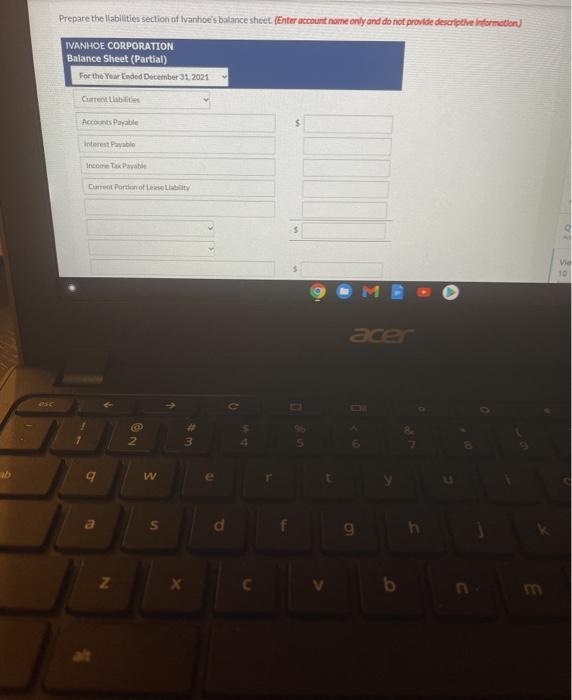 December 31, 2021, follow. Accounts payable Bonds payable, due 2032 Current portion