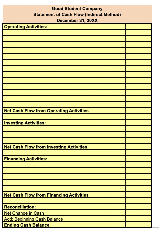change was an "increase" or "decrease" (see Cash example). 2. Using the