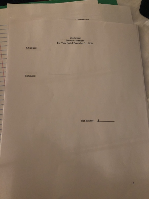 of December 31. The books are closed annually on December 31. CRESTWOOD