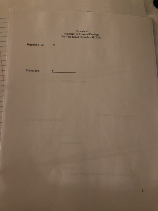 GOLF CLUB, INC TRIAL BALANCE DECEMBER 31 Debit Credit Cash Accounts Receivable