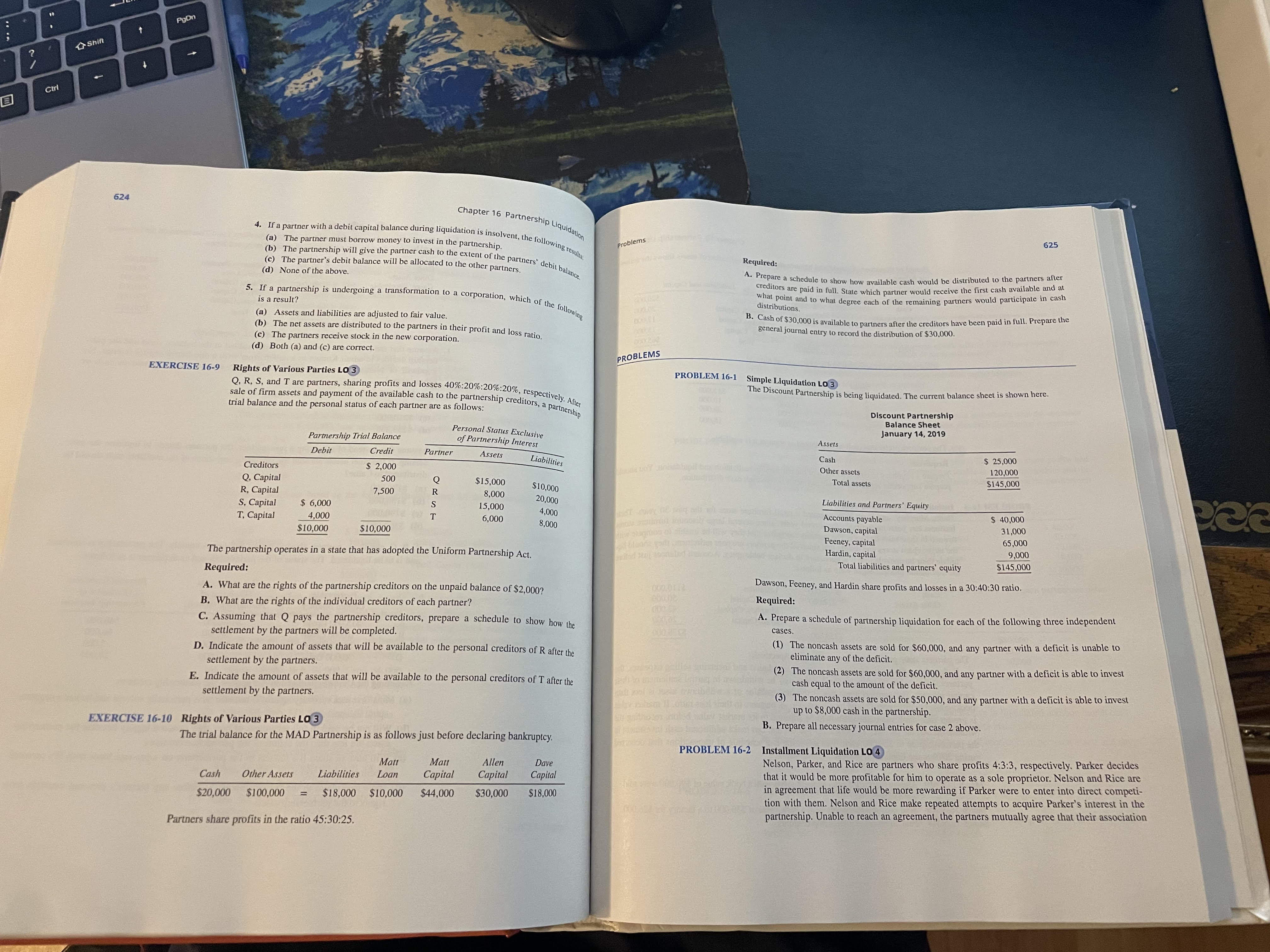 Please only solve Exercise 16-10. ONLY 16-10. Both A and B Please.