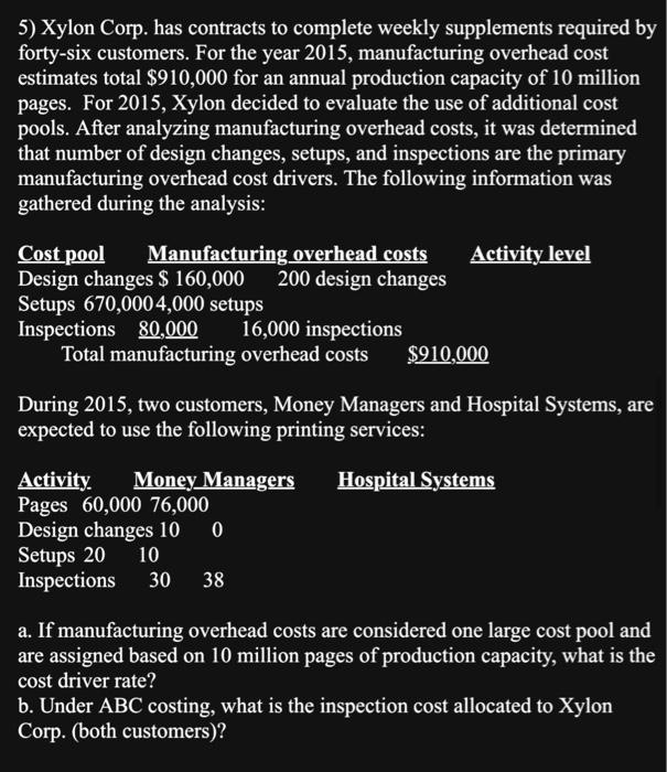  5) Xylon Corp. has contracts to complete weekly supplements required by