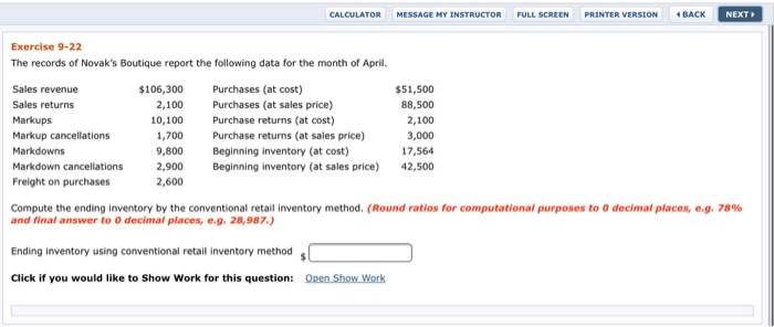  CALCULATOR MESSAGE HY INSTRUCTOR FULL SCREEN PRINTER VERSION (BACK BACK NEXT