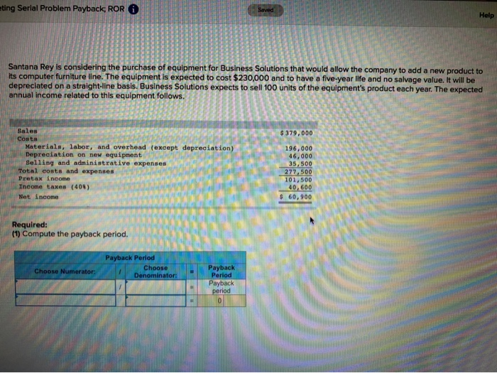  eting Serial Problem Payback; ROR Saved Help Santana Rey is considering