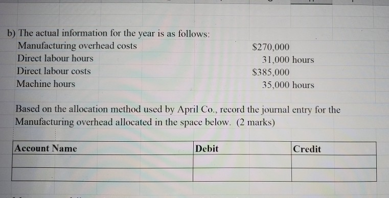 has a job costing system with two direct cost categories 5 (direct