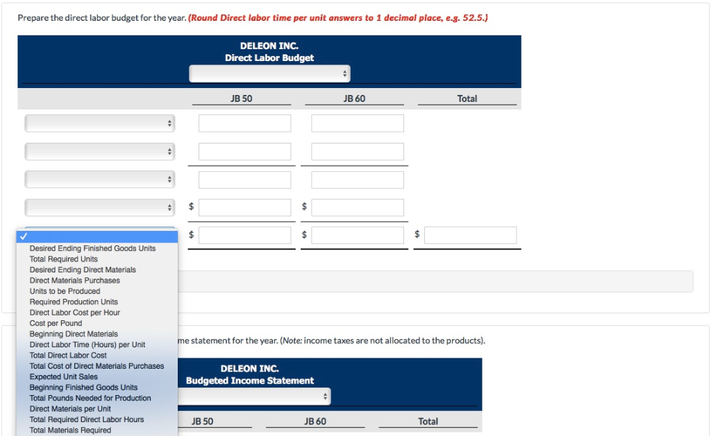 27,900 16,900 Beginning finished goods units 34,100 13,400 Direct materials budget: Direct