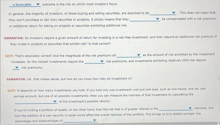 thank you :) SAMANTHA: Good morning, Professor invest-a-Lot. I'd like to welcome