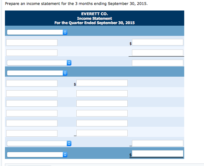 adjusted trial balances as of September 30 are shown below EVERETT CO