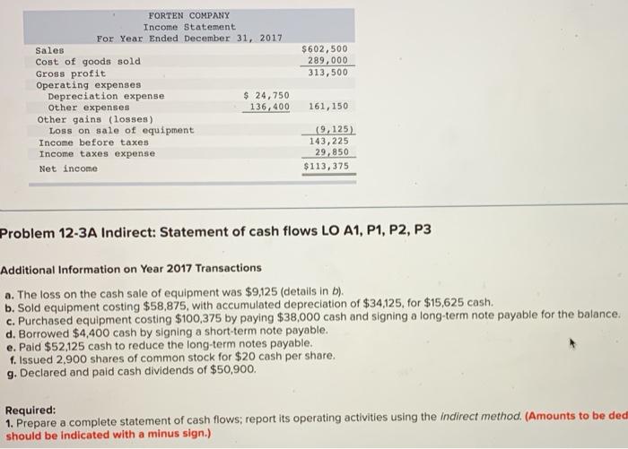 following information applies to the questions displayed below) Forten Company, a merchandiser,