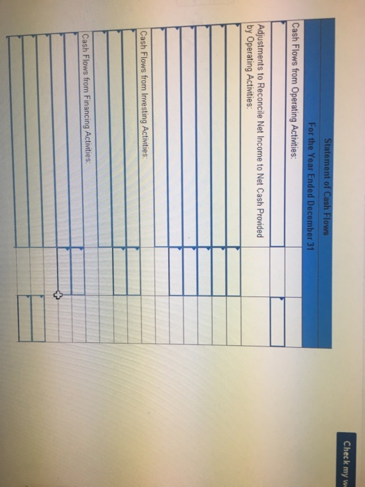 along with additional information. Current Year Previous Year Balance Sheet at December
