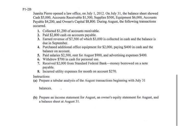 Accounting 1 Help, PLEASE FOLLOW EXAMPLES BELOW BELOW IS THE EXAMPLE OF